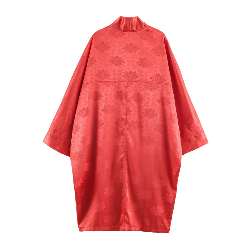 Kimono de Satén con Estampado  - Embroidery reseña y precio