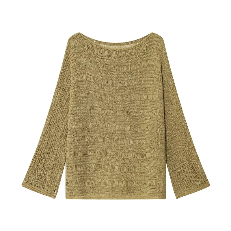 Suéter de Punto con Cuello Bar - Embroidery reseña y precio