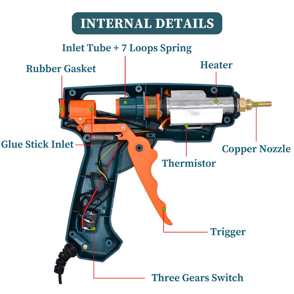 Pistola de pegamento termofusi - Hot Melt Glue Gun Cordless reseña y precio