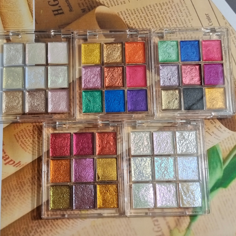 Pigmentos sólidos de uñas de 9 - Watercolor Paint Set Solid Pigment reseña y precio